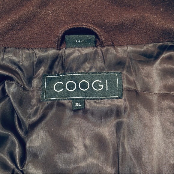 Coogi Wool Blend Brown Jacket Multi Pocket Full Zip Men’s Size XL - Picture 10 of 12